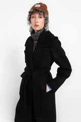 Black wrap coat