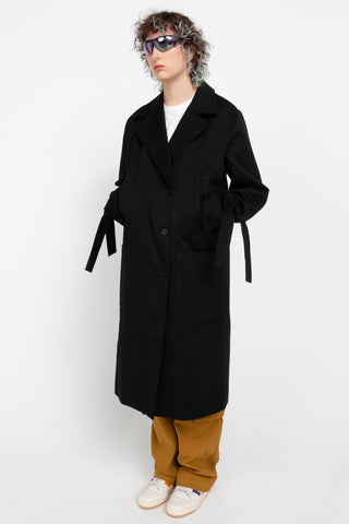 Black Oversized Trench Coat