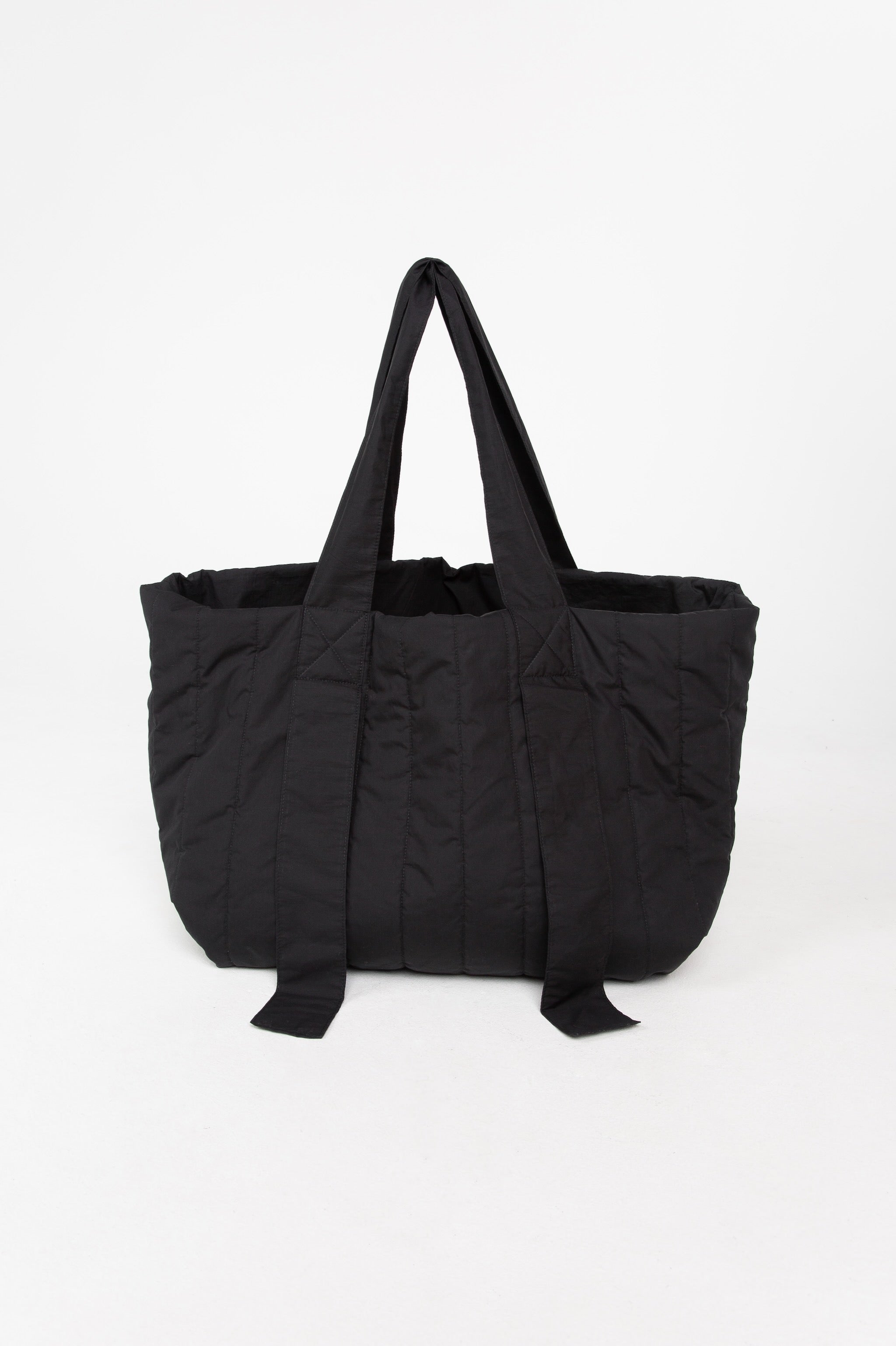 Black quilted bag