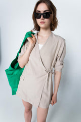 Fluid wrap blazer