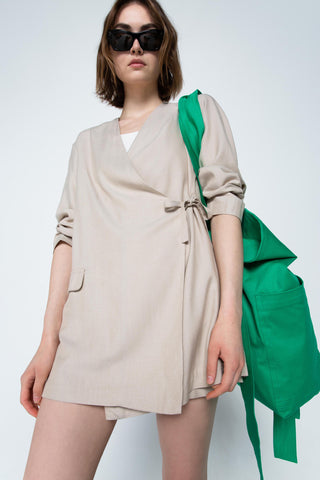 Fluid wrap blazer