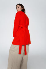 Red kimono jacket