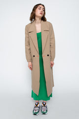 Sand trench style coat