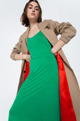 Sand trench style coat