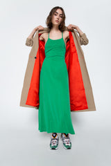Sand trench style coat
