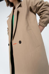 Sand trench style coat