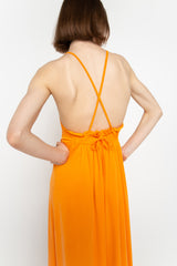 Orange halter dress