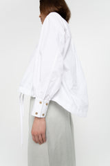 White balloon sleeve blouse
