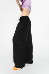 Black relaxed trousers