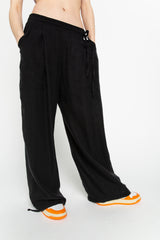 Black relaxed trousers