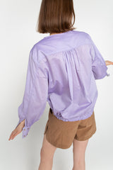 Lilac balloon sleeve blouse
