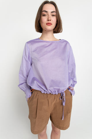 Lilac balloon sleeve blouse