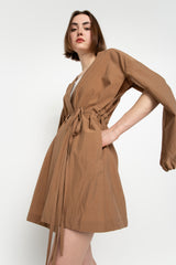Brown kimono jacket