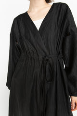Black kimono coat