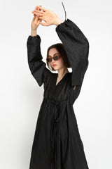 Black kimono coat