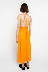 Orange halter dress