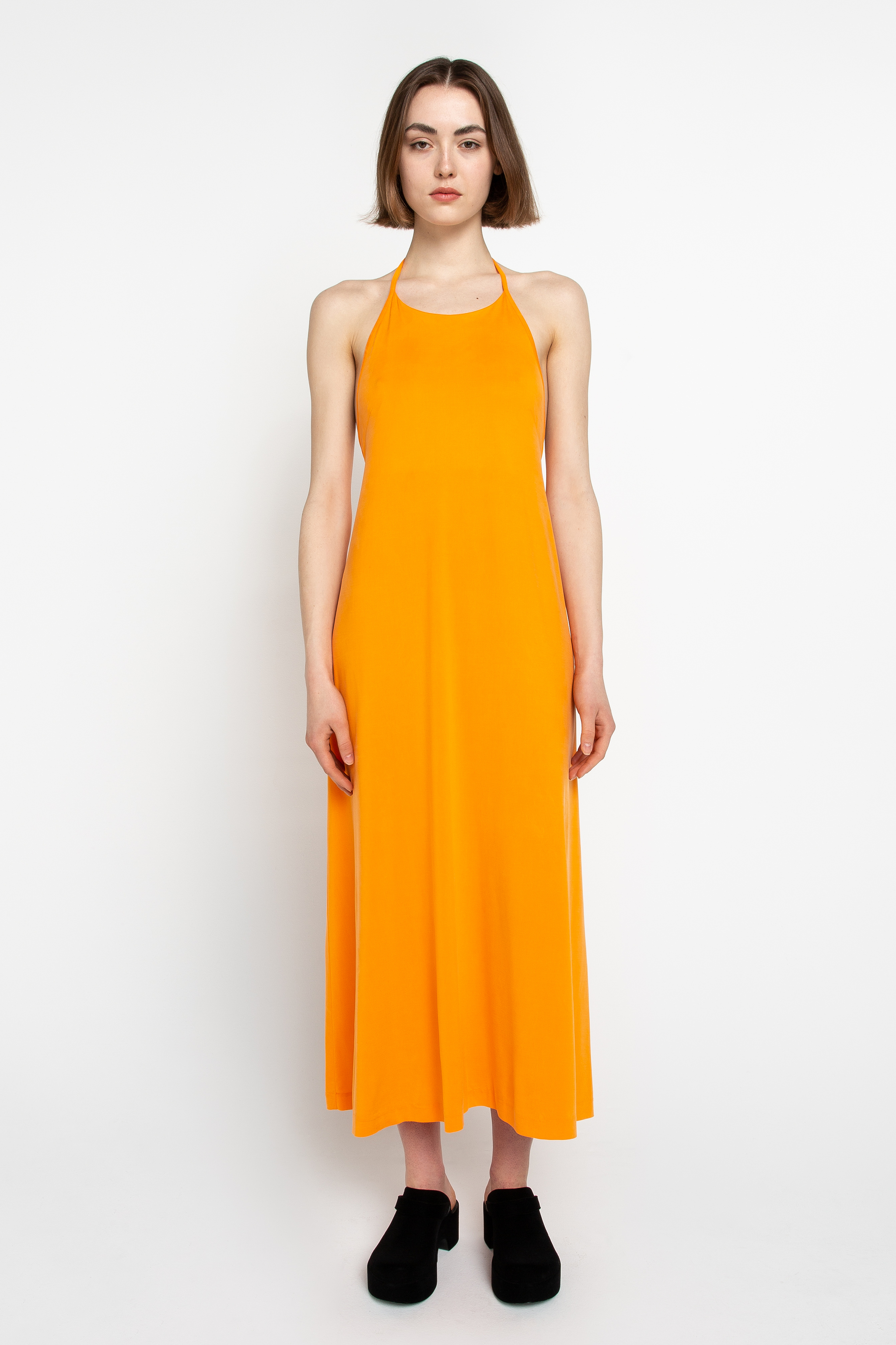 Orange halter dress