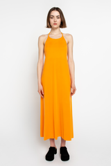 Orange halter dress