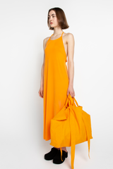Orange halter dress
