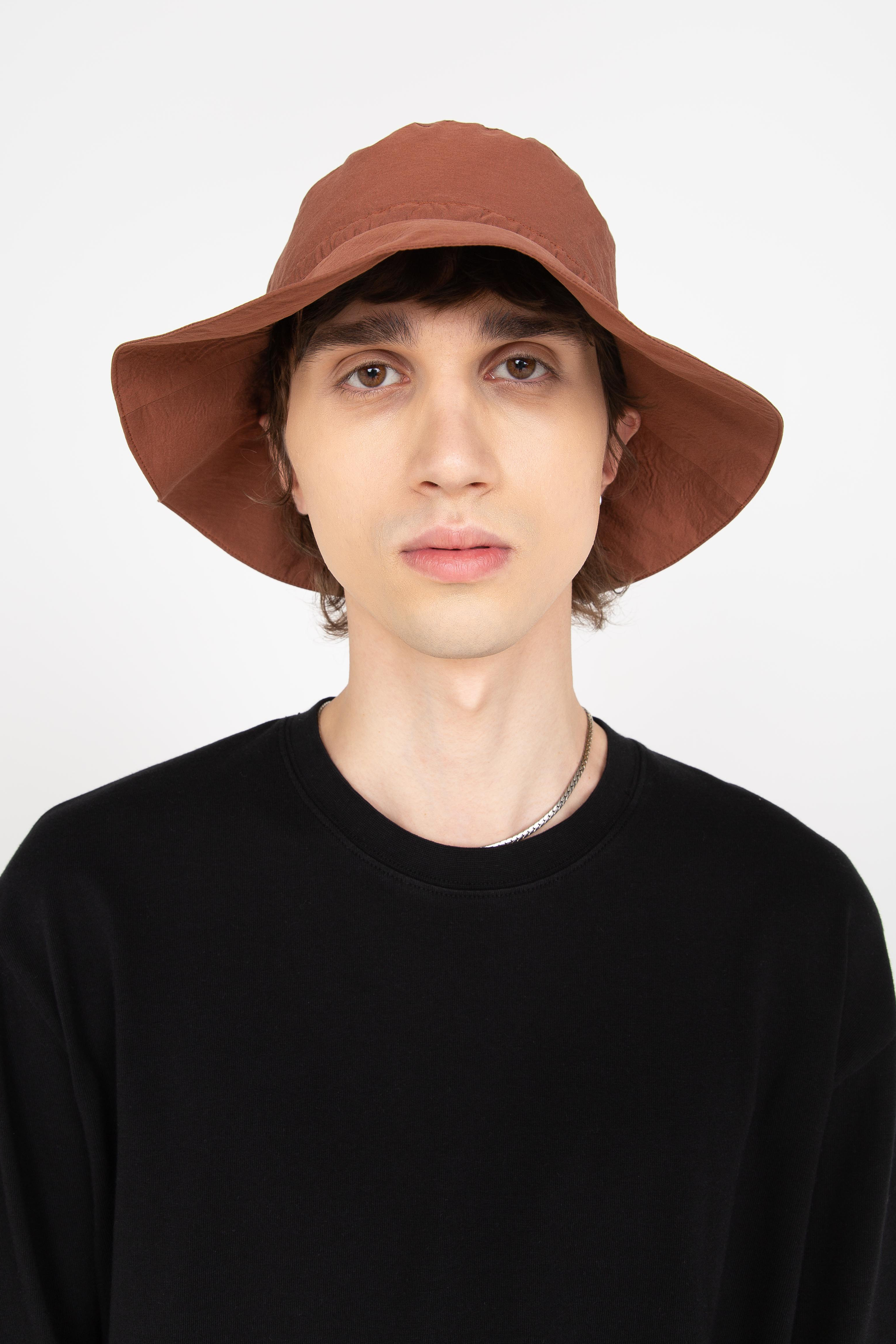 Brown bucket hat