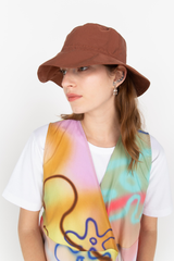 Brown bucket hat