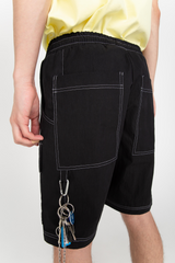 Black cargo shorts