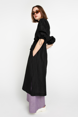 Black kimono coat