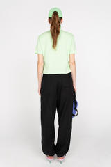 Green cropped T-shirt