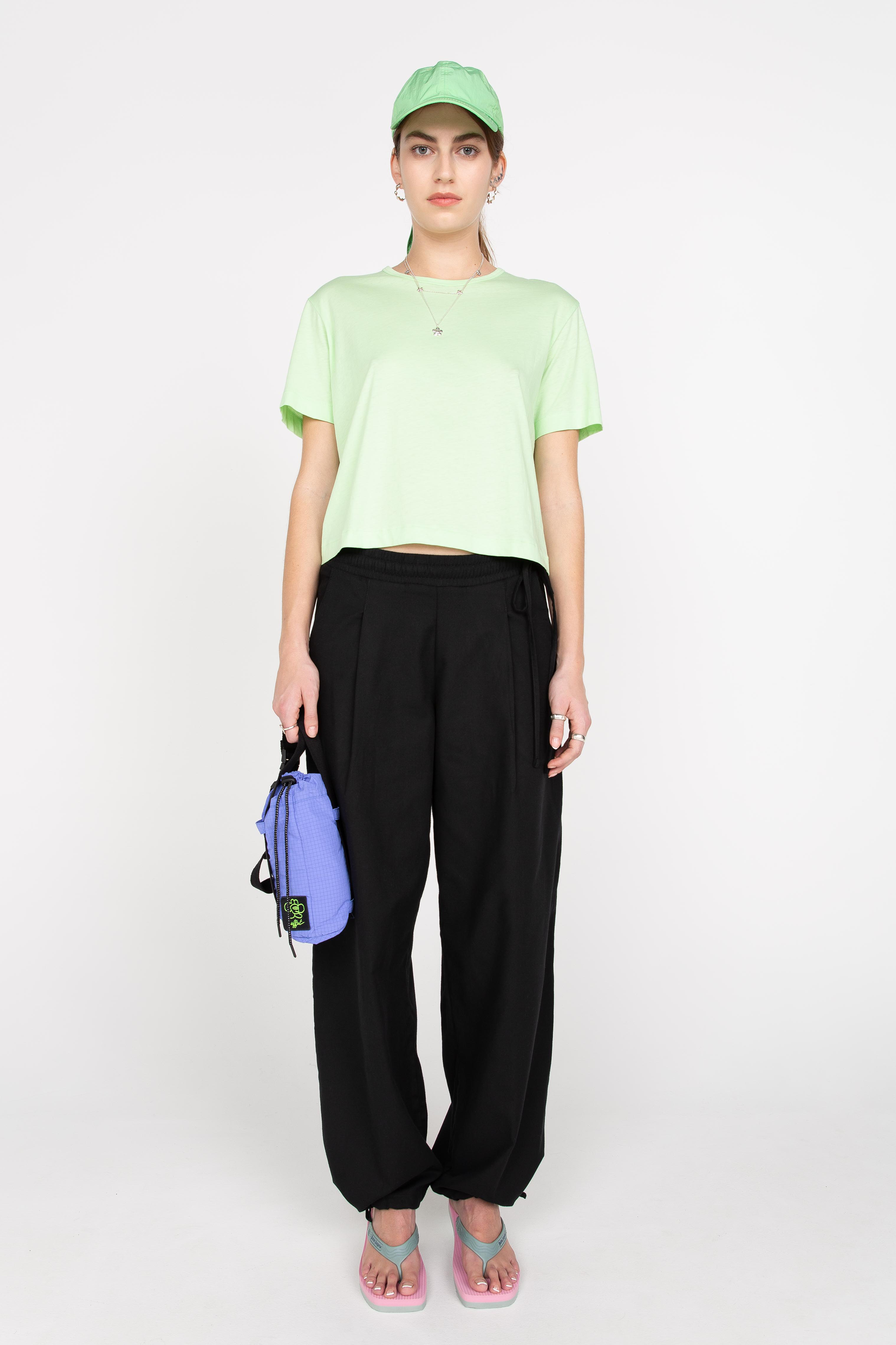 Green cropped T-shirt