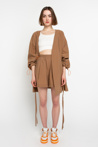 Brown kimono jacket