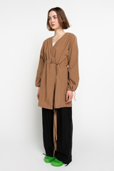 Brown kimono jacket