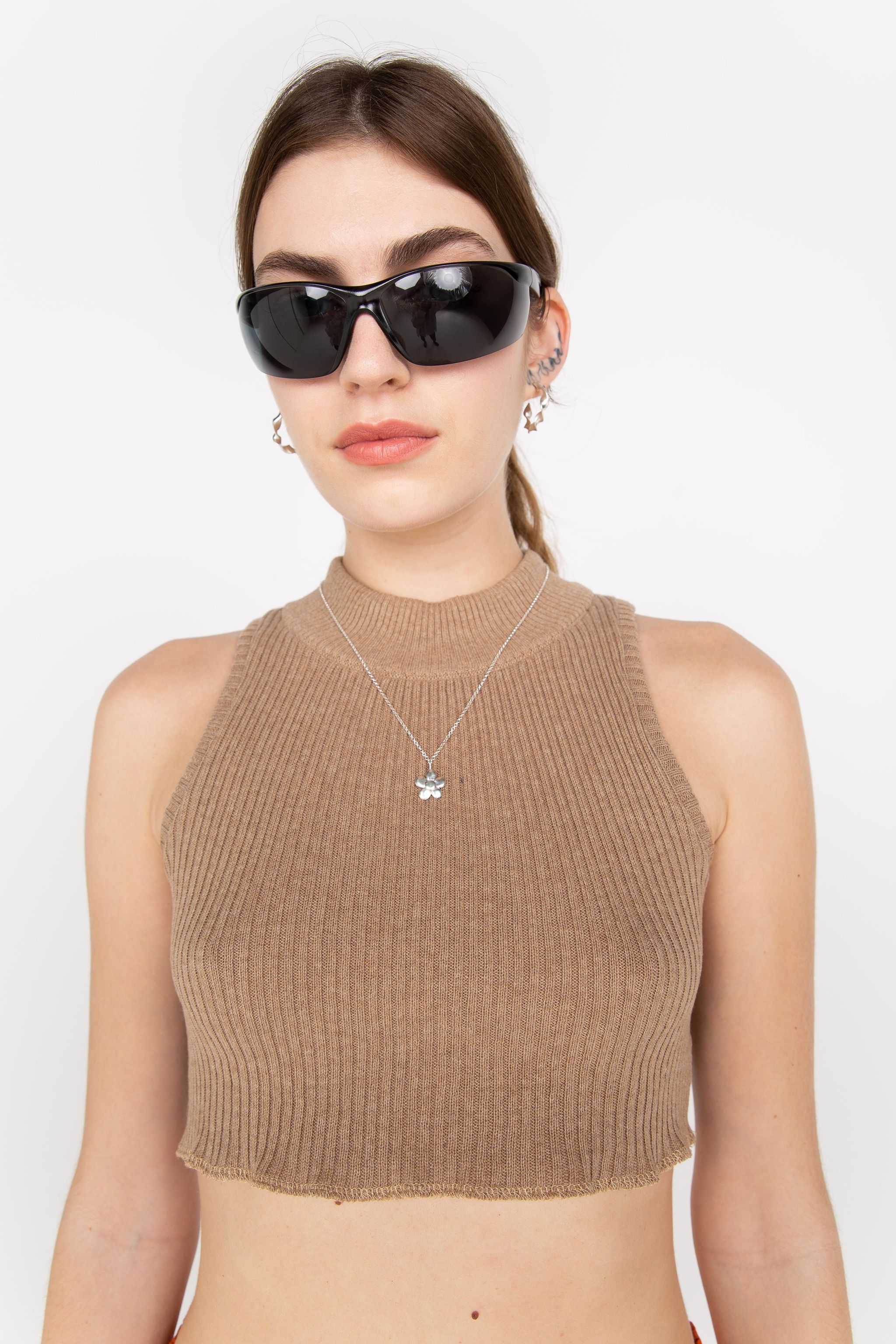 Brown knit top