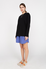 Black long-sleeve T-shirt