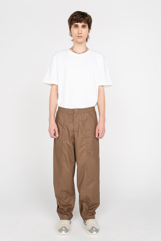 Brown straight leg trousers