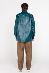 Petrol patent overshirt