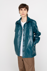 Petrol patent overshirt