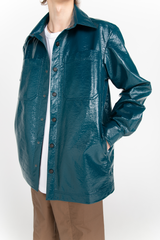 Petrol patent overshirt