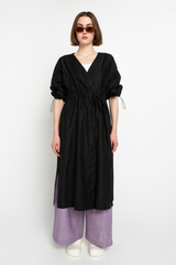 Black kimono coat