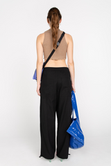 Black relaxed trousers