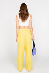 Yellow relaxed trousers