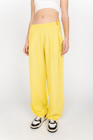 Yellow relaxed trousers
