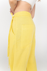 Yellow relaxed trousers