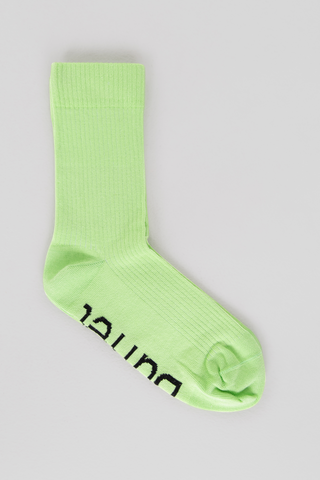 Lime green rib socks