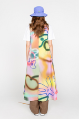 Printed asymmetric wrap dress