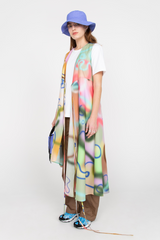 Printed asymmetric wrap dress