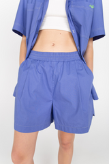Iris blue elasticated shorts