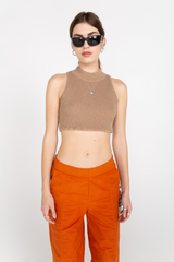 Brown knit top